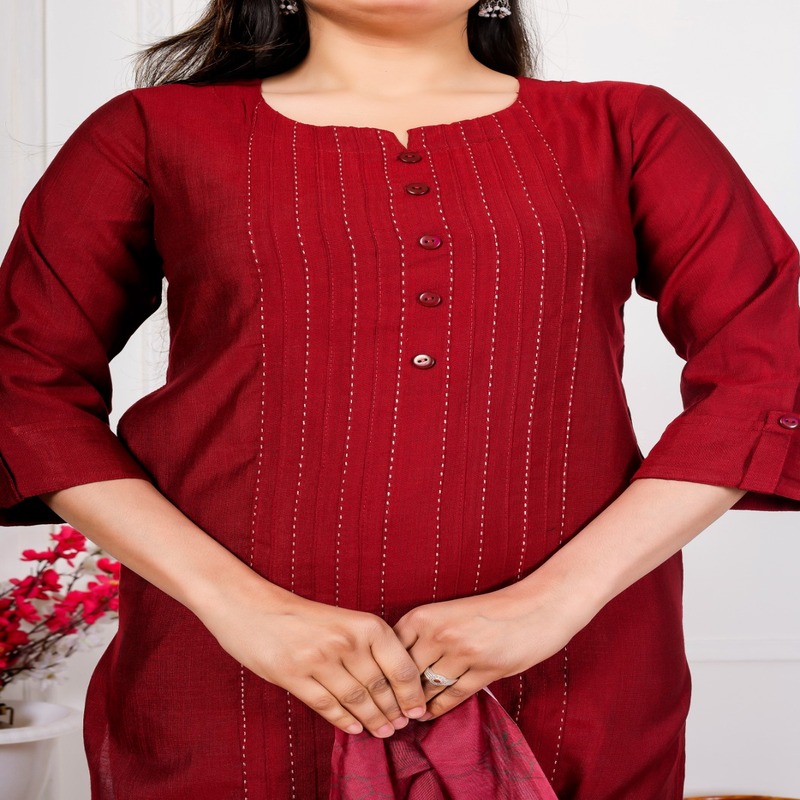 Vertical Fabric Street SuitMaroon, M