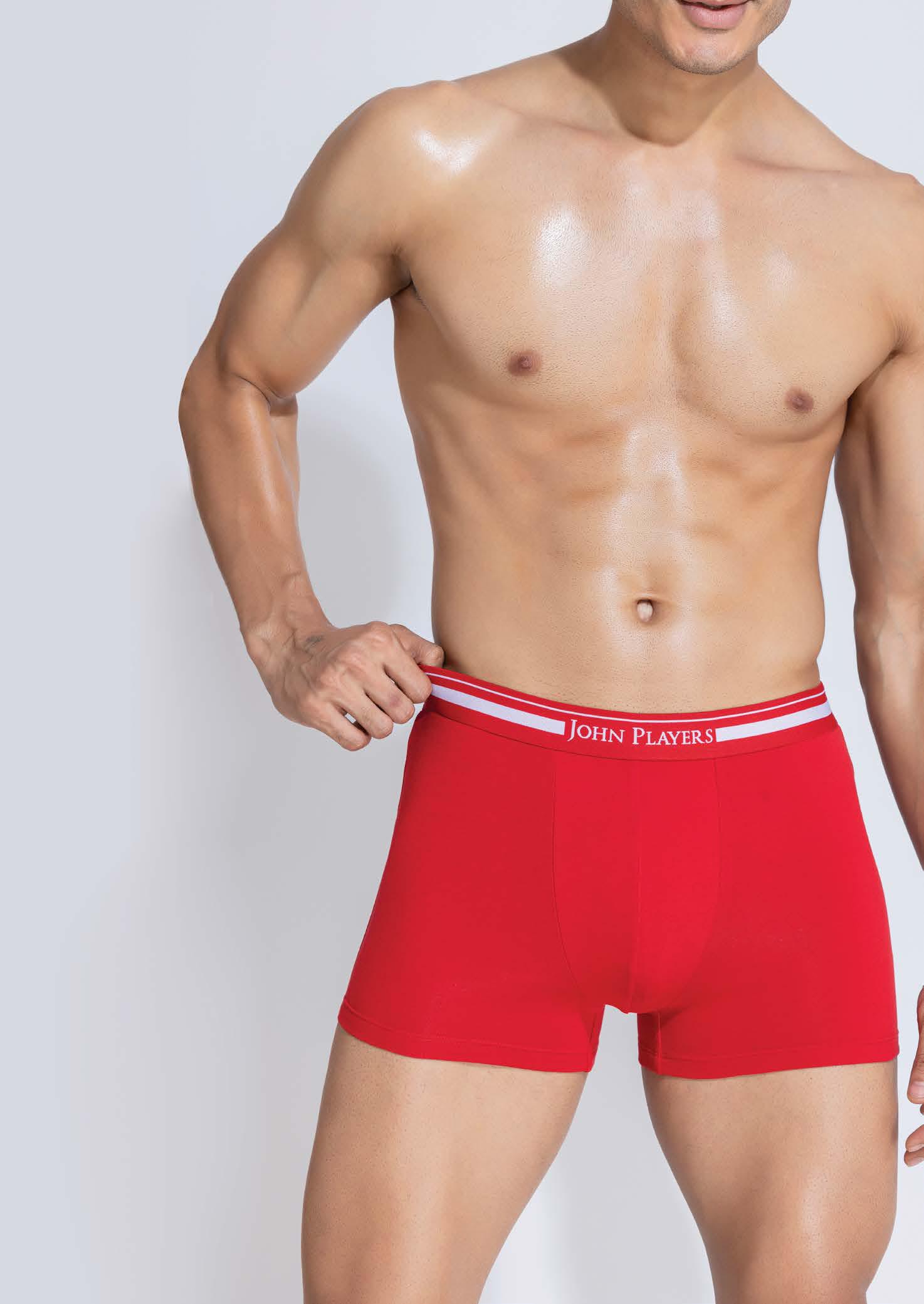 JTK038 Trunk with Striped Logo Waistband, Green, L