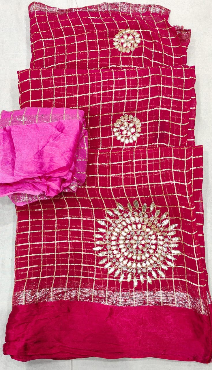 Designer Sequin Sun Motif Party Wear Saree with Blouse PieceRani