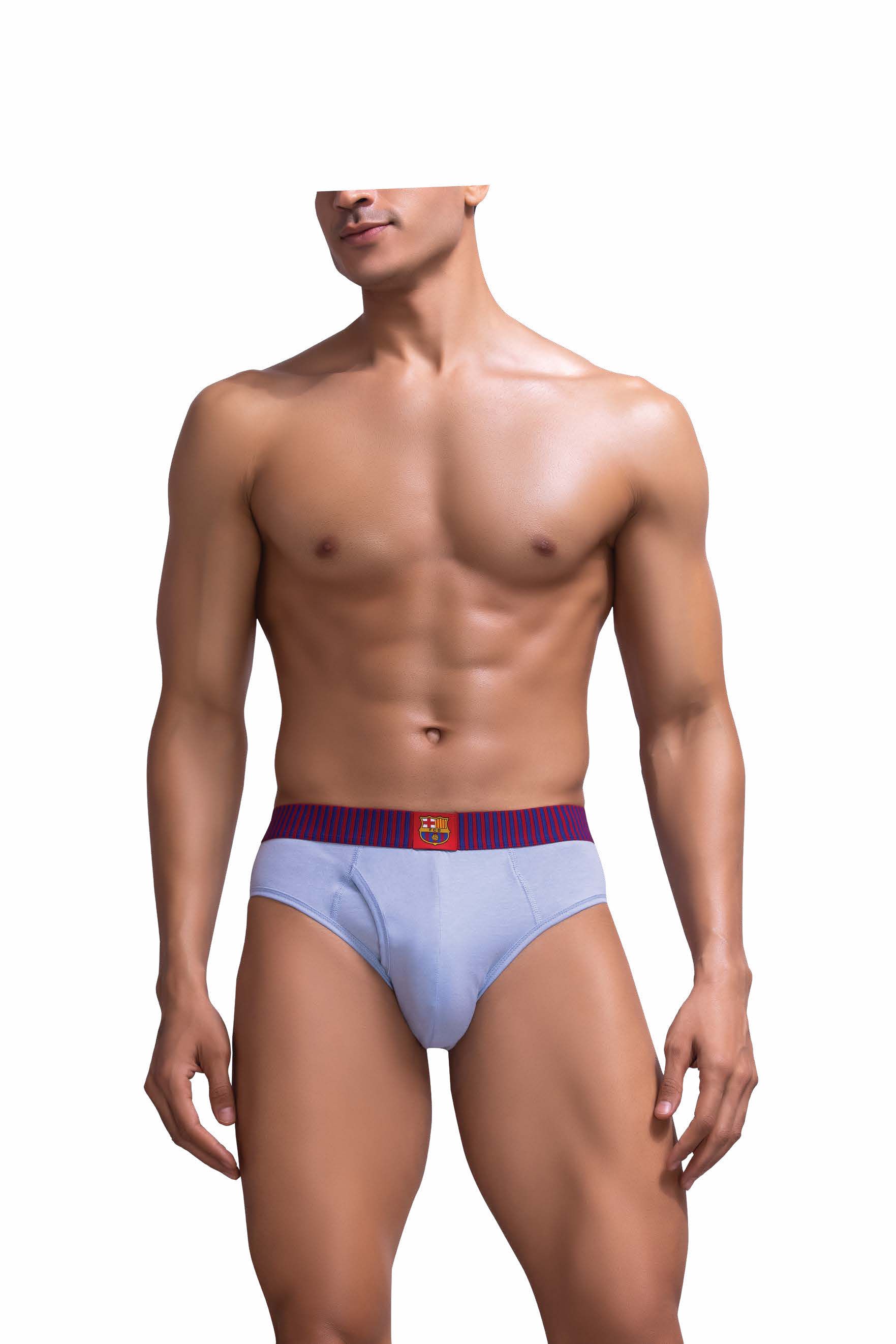 JBF029 Champion Cotton Brief with Striped Waistband, Green, XXL