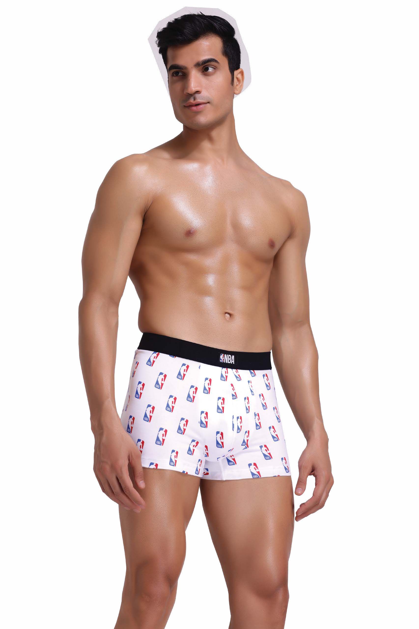 NBA JTK026 Champion Cotton Trunk – All-Over Logo Edition, S