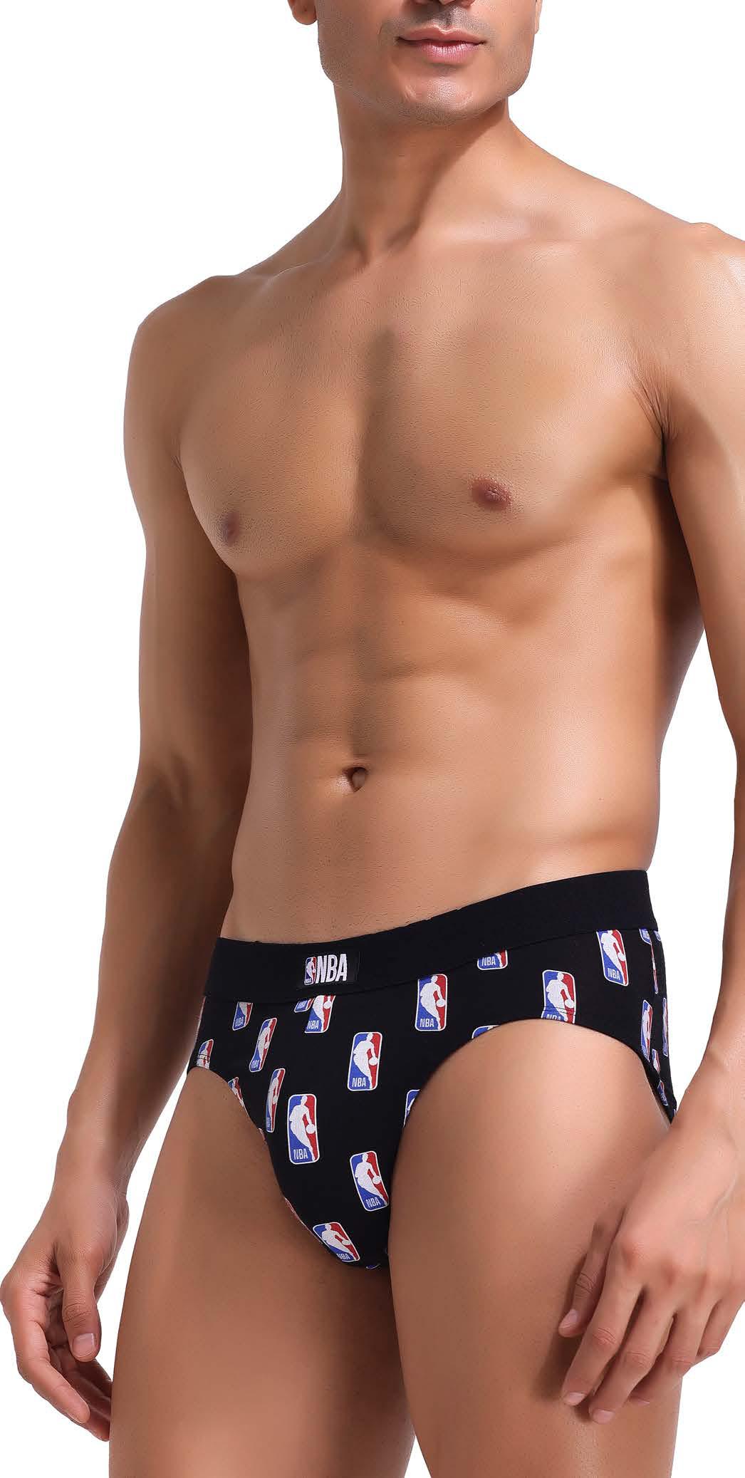NBA JBF025 Champion Cotton Brief – All-Over Logo Print EditionM