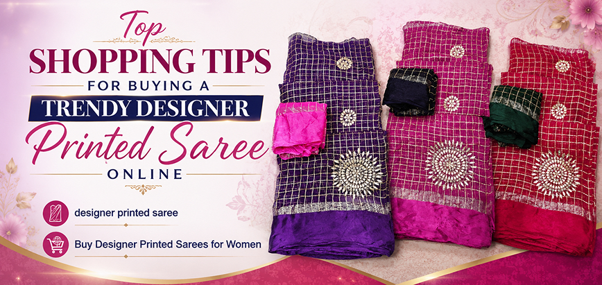 Top Shopping Tips for Buying a Trendy Designer Printed Saree Online