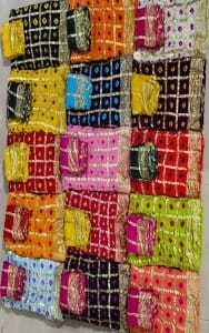 Pure Viscose Grorgette Zari Checks Fabric Saree