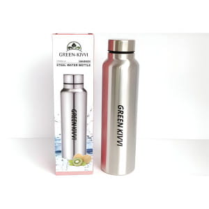 Green Kivvi Steel Water Bottle