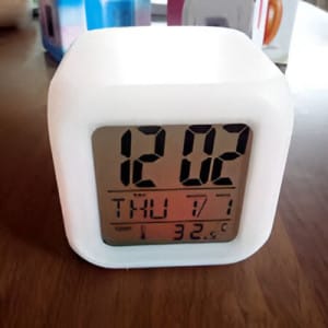 Martin Kench glowing LED color change digital alarm clock