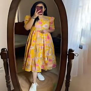 Women’s Printed Febric Reyon Gaon