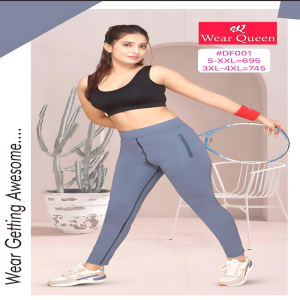 Wear Queen Grey Sporty Zip-Pocket Lower