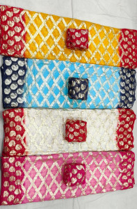 Pure viscose jorjat waiving zari fabric