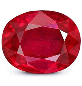 100% Original Ruby / Manik Gemstone (Natural & Lab Certified-Oval Shape