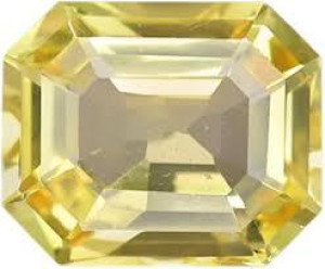 100% Original Yellow Sapphire/Pukhraj Gemstone- Natural & Lab Certified (Octagonal Shape)