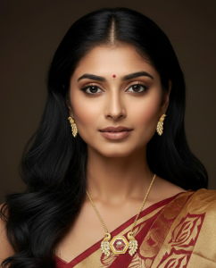 Royal Peacock Hexa Ruby Gold Tone Necklace Set