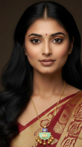 Royal Elephant Motif Enamel Pendant Necklace with Ghungroo Drops