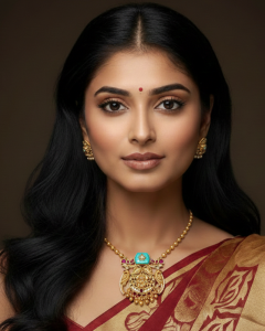 Turquoise Lotus & Peacock Antique Gold Temple Necklace Set with Ghungroo Drops