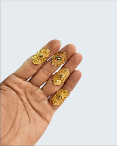 Traditional Gold-Toned Floral Adjustable Ring