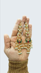 Regal Multi-Color Kundan Long Jhumka Earrings