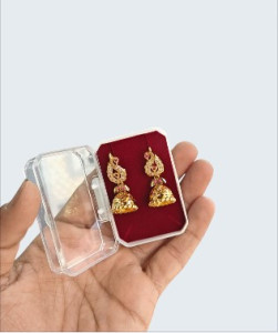 Gold-Plated Kundan Mini Jhumka Earrings