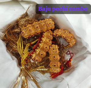 Royal Antique Gold Filigree Baju Pochi Combo Set