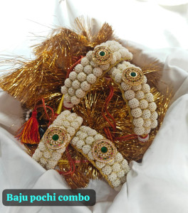 Royal Pearl & Kundan Baju Pochi Combo Set