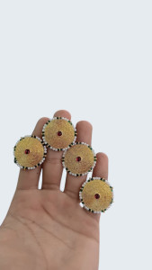 Ruby Kundan Pearl Statement Ring