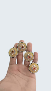 Floral Kundan Pearl Statement Ring