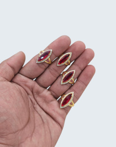 Elegant Ruby Stone Designer Finger Ring