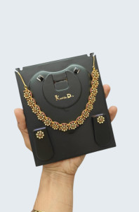 Kantila Dev Ruby & Crystal Floral Garland Set